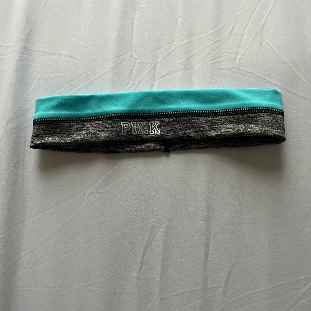 Victoria’s Secret PINK Logo Turquoise and Gray Headband